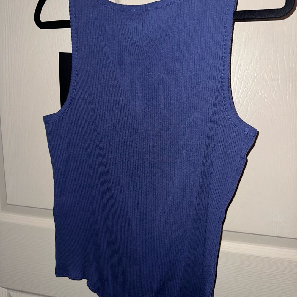 Harley-Davidson Women's embroiders logo Blue Ribbed Bodysuit L NWT - Picture 7 of 9